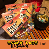 HALLOWEEN FAVOR BAG TAGS - Halloween Chocolate/Candy - PDF