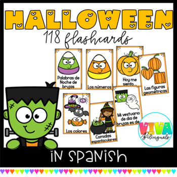 Preview of Tarjetas de Halloween | Halloween Flashcards in Spanish