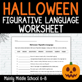 HALLOWEEN Figurative Language Worksheet