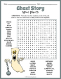 HALLOWEEN GHOST STORY - ELA Word Search Puzzle Worksheet Activity
