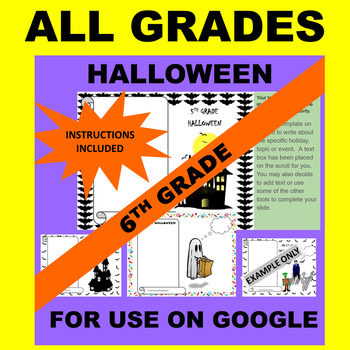 Preview of HALLOWEEN GOOGLE BUNDLE of Writing Activities - ALL GRADES