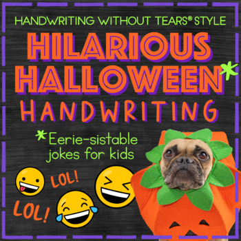 Preview of HALLOWEEN HANDWRITING practice Joke Book Handwriting Without Tears® style FALL