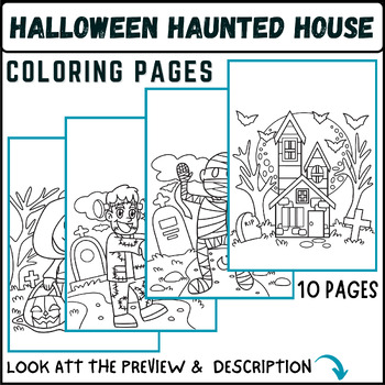 HALLOWEEN HAUNTED HOUSE coloring pages, HALLOWEEN coloring pages ...