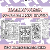 HALLOWEEN HOLIDAYS COLORING PAGES for teens and adults