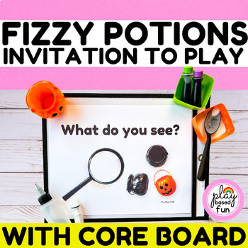 Preview of HALLOWEEN INVITATION TO PLAY PRINTABLE, PLAY BASED KINDERGARTEN INQUIRY, SENSORY