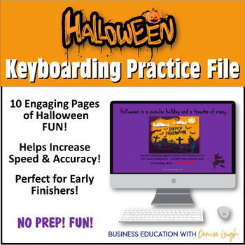 Preview of HALLOWEEN Keyboarding Practice Fun Typing Activity-Computer Applications Lesson