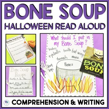 Preview of Halloween Read Aloud Bone Soup | Halloween Writing | Reading Comprehension
