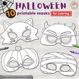 HALLOWEEN MASKS for Coloring - Halloween Craft