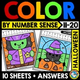 HALLOWEEN MATH COLOR BY TEEN NUMBER SENSE ACTIVITY OCTOBER