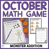 Halloween Addition Game For October Math Centers Kindergar