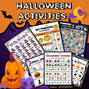 HALLOWEEN MATH & LITERACY WORKSHEETS | HALLOWEEN ACTIVITIES by Pastel ...