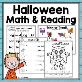 Preview of HALLOWEEN  MATH and READING  Worksheets and Games