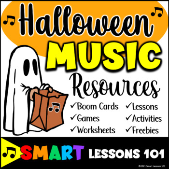 Preview of HALLOWEEN MUSIC Catalog of MUSIC Activities Games and Fun by Smart Lessons 101