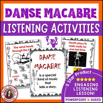 Preview of HALLOWEEN MUSIC Lessons - DANSE MACABRE Listening Activities