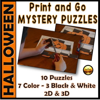 Preview of HALLOWEEN Math Coordinate Grid Activity Puzzles