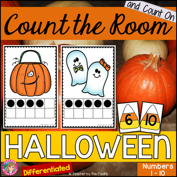 Preview of HALLOWEEN Math | Count the Room | Ten Frames and Numbers 1 - 10