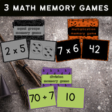 HALLOWEEN Memory Matching Games | Equal Groups, Multiplica