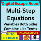 HALLOWEEN Multi-Step Equations | Variables Both Sides & Li