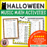 HALLOWEEN Music Activities - Music Math Worksheets