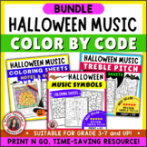 HALLOWEEN Music  Activities - Coloring Pages - Music Theor