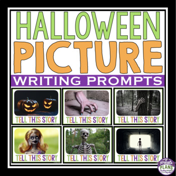 Preview of Halloween Writing Picture Prompts - Narrative Writing Story Starters Cards