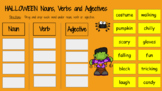 HALLOWEEN Nouns, Verbs and Adjectives Sorting Activity - G