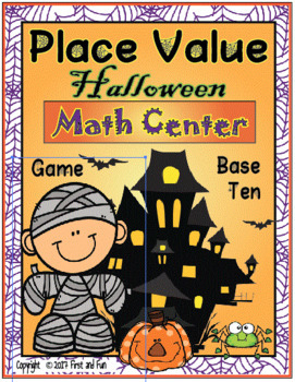 Preview of HALLOWEEN PLACE VALUE MATCHING GAME Tens and Ones  ENVISION
