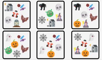 Halloween Spot It Style Game, Dobble or Seek It, Halloween Party Game,  Matching Activity, Preschool, Kindergarten,educational Printable Game 