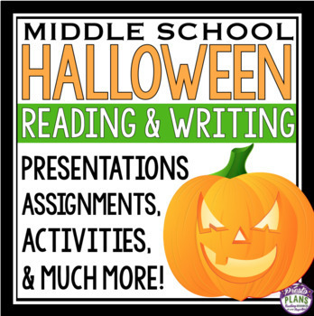 Preview of Halloween Reading and Writing Activities and Assignments Creative Bundle