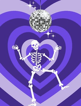 HALLOWEEN Retro Disco Classroom Inspirational Posters for Bulletin Boards