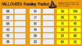 HALLOWEEN Rounding Practice - Nearest Ten - Place Value - 