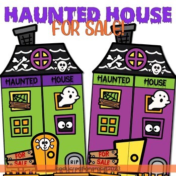 Preview of HALLOWEEN SALE 50% OFF 48 HOURS | HAUNTED HOUSE FOR SALE WRITING LAPBOOK