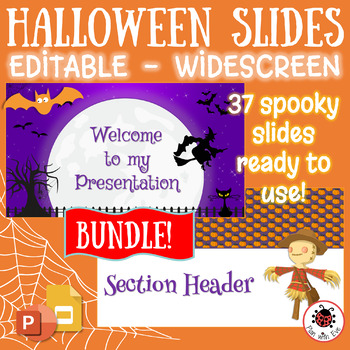 Preview of HALLOWEEN SLIDES BUNDLE! 37 Spooky slides PowerPoint and GoogleSlides