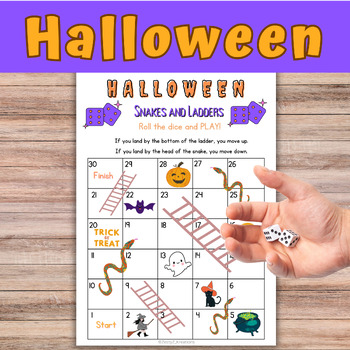 Preview of HALLOWEEN | SNAKES AND LADDERS | BOARD GAME