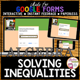 HALLOWEEN Solving Inequalities Algebra Math GOOGLE FORMS Activity