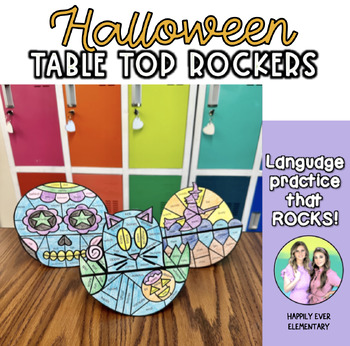 Preview of HALLOWEEN | TABLE TOP ROCKERS | Color by Language Practice Review | October