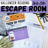 HALLOWEEN THEMED Reading ESCAPE ROOM | 3rd - 5th Grade