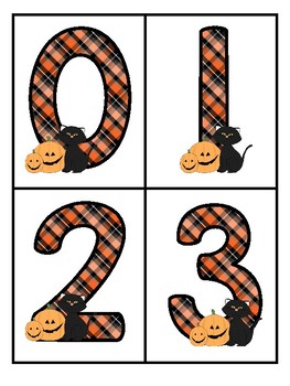 Preview of HALLOWEEN Theme Large Numbers 0-20 - Make Activities and Room Decor
