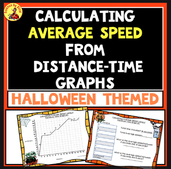Preview of Calculating AVERAGE SPEED HALLOWEEN Themed from DISTANCE TIME GRAPHS 3 Graphs