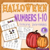 HALLOWEEN Tracing Practice - Numbers 1-10 - ELT