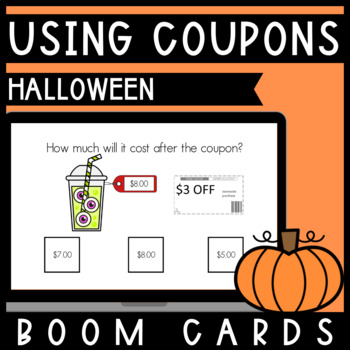 Preview of HALLOWEEN | Using Coupons | BOOM™ Cards | Consumer Math