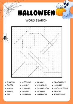 HALLOWEEN Vocabulary Word Search Puzzle Worksheet | TPT