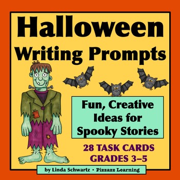 Preview of HALLOWEEN WRITING PROMPTS TASK CARDS • GRADES 3–5