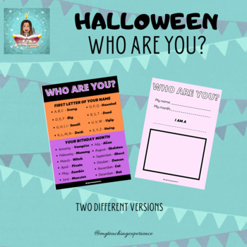 Preview of HALLOWEEN Who are you?