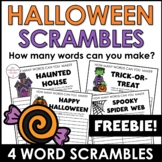 HALLOWEEN Word Scramble Freebie! How many words can you make?