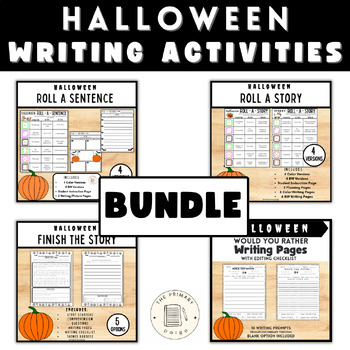 Preview of HALLOWEEN Writing Activity Bundle + FREE Bookmarks!