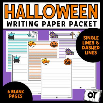 HALLOWEEN Writing Paper by the OT files | TPT