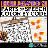 HALLOWEEN color by code OCTOBER coloring page PARTS OF SPE