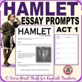 Shakespeare's Hamlet Act 1 Essay Prompts with Pre-Writing Guides