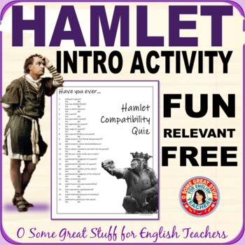 Preview of Hamlet Introduction Activity  Fun Compatibility Survey Free